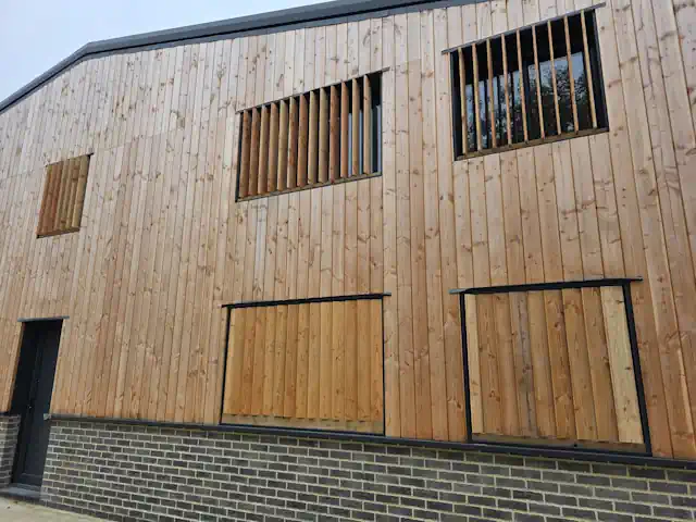 British Larch Shadow Gap Cladding